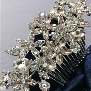 Rhinestone Hair Comb, Wedding, Bridal, 5”